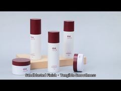 Juego de botellas cosméticas de PET reciclable con tarros de crema de 30g y 50g y botellas de loción de 120ml con Si