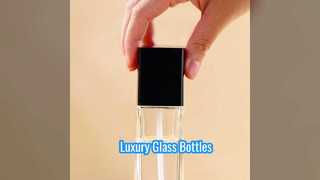 Sistema cosmético transparente de la botella del vidrio glaseado con el lacre hermético y el diseño adaptable para L