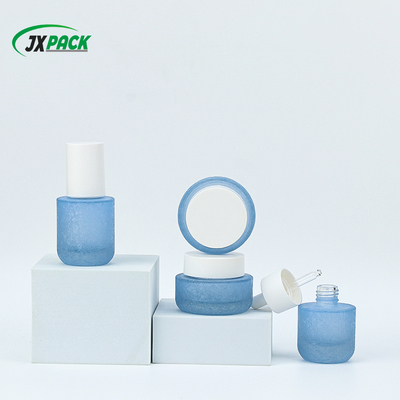 Botella cosmética de vidrio esmerilado personalizable - A prueba de fugas y duradera