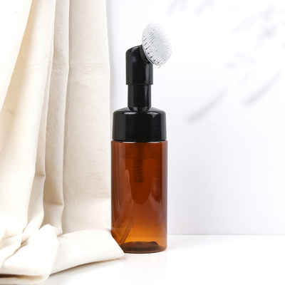 Botella de bomba de espuma de plástico de color té para cosméticos - personalizable