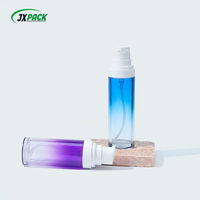 Botella cosmética de PET de grado alimenticio con degradado y cabezal de bomba de presión para productos de belleza líquidos