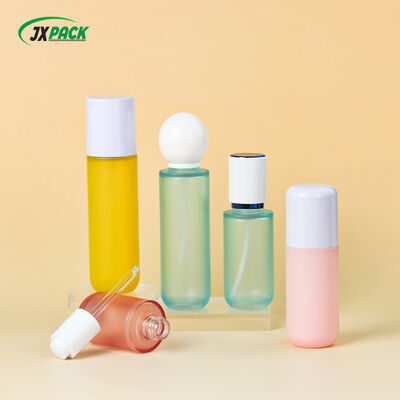Botella cosmética PETG congelada de lujo para cuidado de la piel y envases de suero